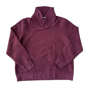 L.L. Bean Men's Lakewashed Double-Knit Pullover Burgandy Sweater Size XLT